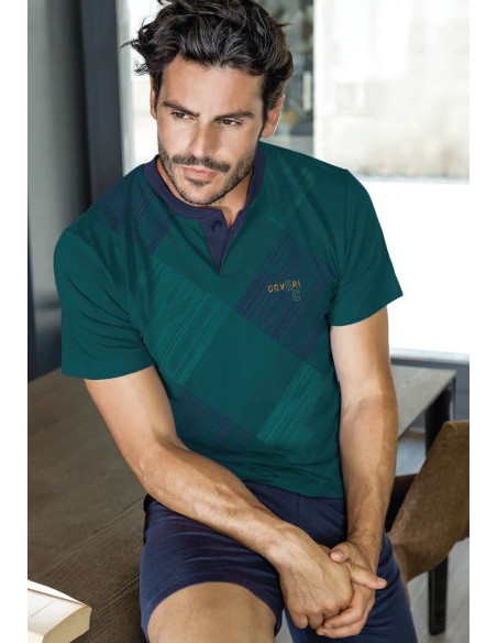 Men's cotton jersey short pajamas Enrico Coveri EP1026