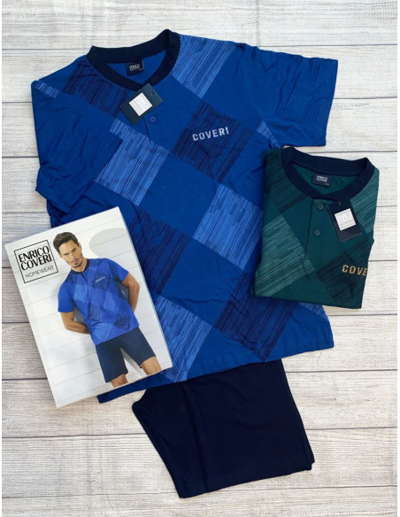 Men's cotton jersey short pajamas Enrico Coveri EP1026