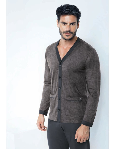 Men's opened cotton jersey pajamas Enrico Coveri EP1044 Men's opened cotton jersey pajamas Enrico Coveri EP1044