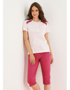 Women's half sleeves cotton jersey pajamas E. Coveri EP5199