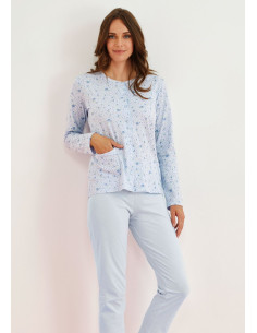 Pigiama donna aperto in jersey di cotone Enrico Coveri EP5200 2