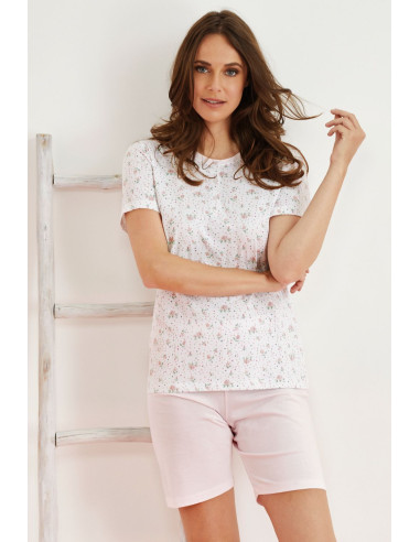 Pigiama donna corto in jersey di cotone Enrico Coveri EP5202