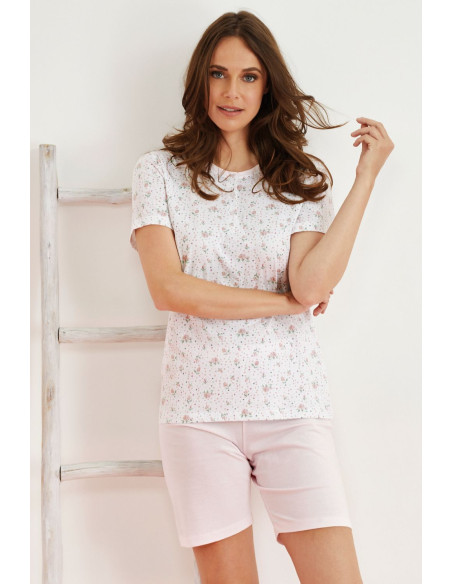 Woman's cotton jersey short pajamas Enrico Coveri EP5202