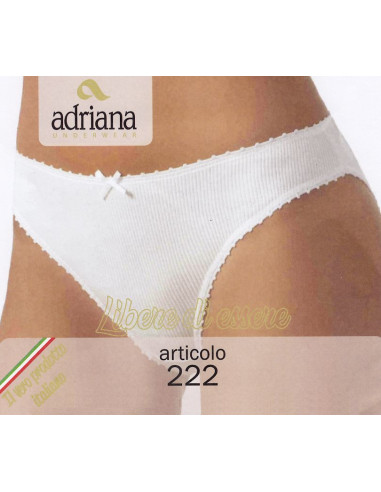 Slip donna in puro cotone a costine Adriana 222