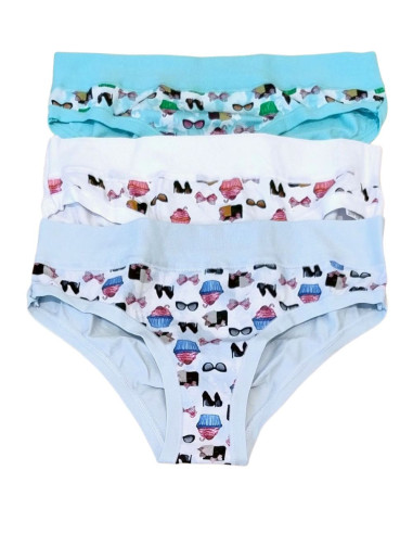 Gruppo 3 slip boxerini donna fantasia Emy Lovely Girl 6774D