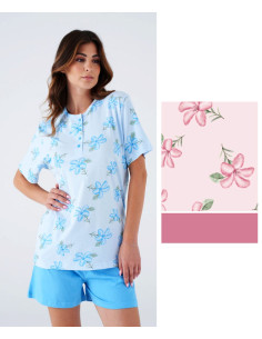 Pigiama donna a manica corta in cotone Karelpiu' KC8010