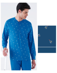 Men's seraph cotton jersey long pajamas Karelpiu' KC8237