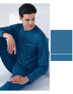 Men's seraph cotton jersey long pajamas Karelpiu' KC8228