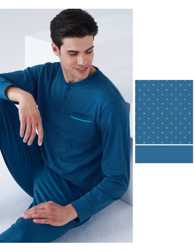 Men's seraph cotton jersey long pajamas Karelpiu' KC8228