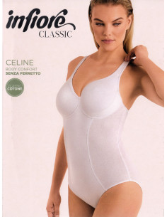 Body donna senza ferretto in cotone Infiore Cotton Touch Celine 2