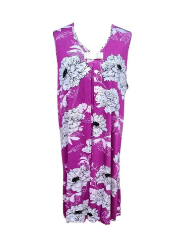 Women's wide shoulder patterned viscose jersey nightdress Moquette
