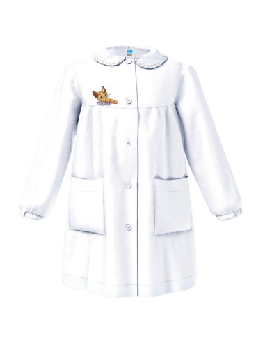 Girl smock for school Siggi Happy School 33GR4215 White