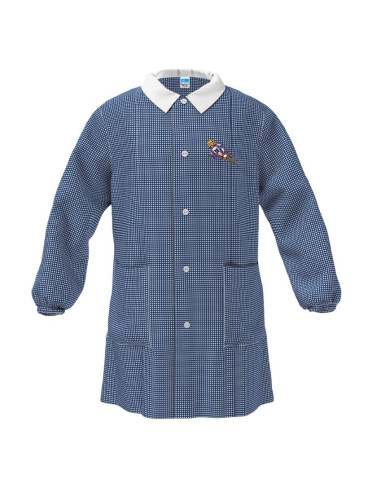 Boy smock for school Siggi Happy School 33GR4249 Squared Blue/White