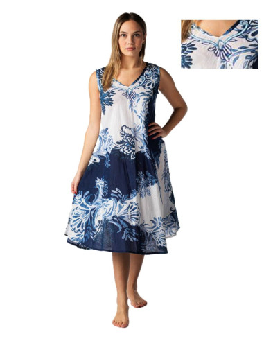 Abito donna in cotone a spalla larga Marila M106