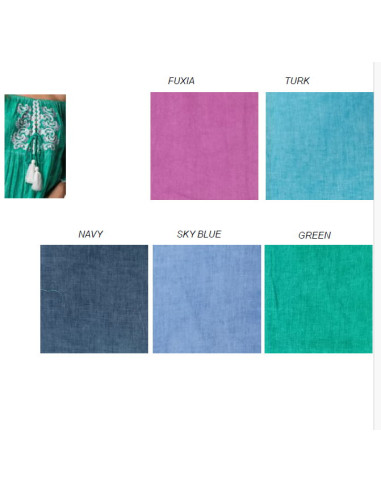 Abito donna in cotone a manica 3/4 Marila 23414