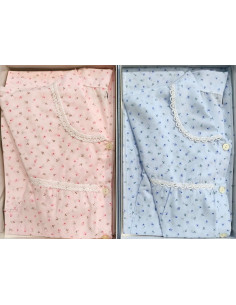Camicia da notte donna in battista di cotone manica lunga Silvia 1016 2