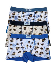 Gruppo 3 boxer in cotone elasticizzato bambino Gasolino 3802