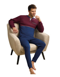 Men's warm cotton jersey pajamas Il Granchio GP2084 2
