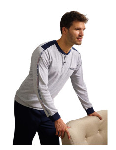 Men's warm cotton jersey pajamas Il Granchio GP2086