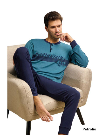 Men's warm cotton jersey pajamas Il Granchio GP2087 Men's warm cotton jersey pajamas Il Granchio GP2087