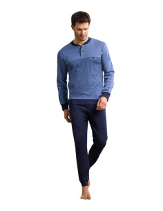 Men's warm cotton jersey pajamas Il Granchio GP2089 2