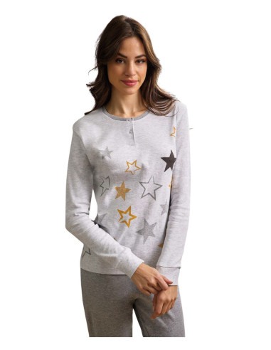 Pigiama donna in jersey di cotone caldo Il Granchio Lady GP6101