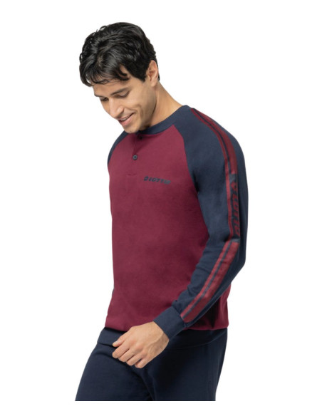 Men's warm cotton jersey pajamas Lotto LP2124