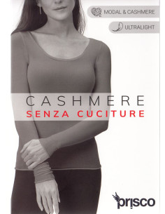 Maglia donna a manica lunga in cashmere ultralight Prisco Cash Dama