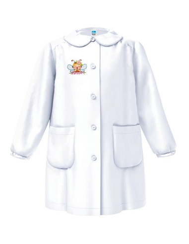 Grembiule asilo bambina Siggi Happy School 33GR4174 Bianco