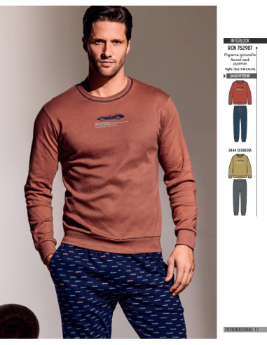 Men's warm cotton jersey pajamas Infiore Racing RCN752987