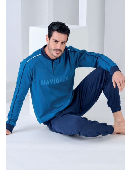 copy of Men's warm cotton jersey pajamas Navigare 141709
