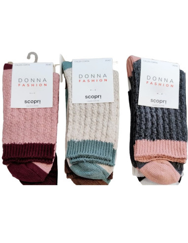 Group 3 warm textured cotton short socks Scopri Prisco Meridiana