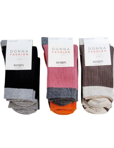 Group 3 warm ribbed cotton short socks Scopri Prisco Gioia