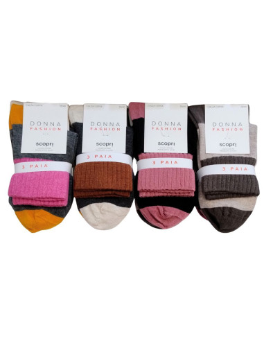 Group 3 warm cotton short socks Scopri Prisco Velvet