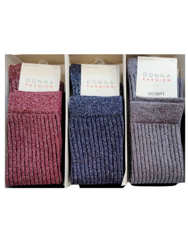 Calzettone lungo donna in caldo cotone e lurex Scopri Prisco Shakira