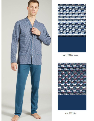 Warm cotton jersey men's opened pajamas Bip Bip 7211