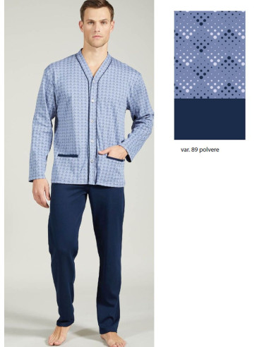 Warm cotton jersey men's opened pajamas Bip Bip 6957