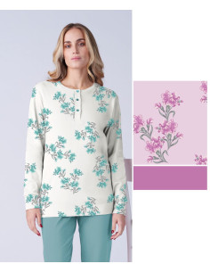 Women's warm cotton jersey pajamas Karelpiu' KF9000