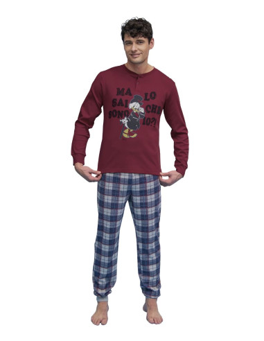 Pigiama uomo in jersey di cotone caldo Paperone Sabor DYG4715