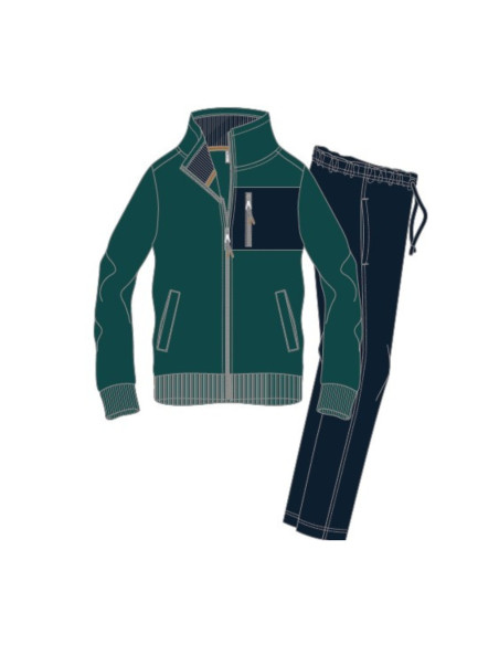 Men's fleece cotton tracksuit with zip F.lli Campagnolo 8Q77560