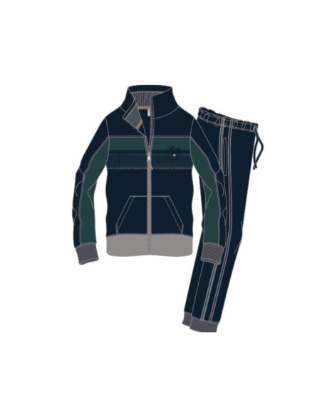 Tuta uomo in cotone felpato con zip Fratelli Campagnolo 8Q77561