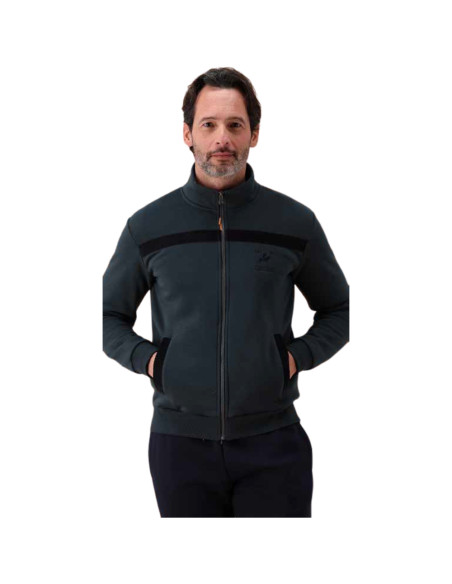 Men's plus-size fleece cotton tracksuit with zip F.lli Campagnolo 8Q78557