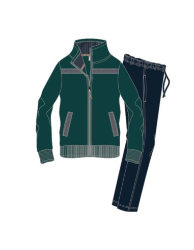 Tuta Over uomo in cotone felpato con zip Fratelli Campagnolo 8Q78557