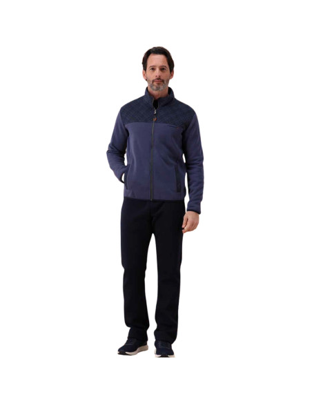 Men's plus-size fleece cotton tracksuit with zip F.lli Campagnolo 8Q78558