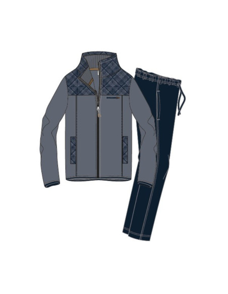 Tuta Over uomo in cotone felpato con zip Fratelli Campagnolo 8Q78558