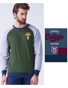 Men's warm cotton jersey pajamas Karelpiu' KF9338