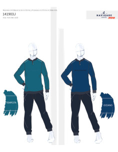 Boy's warm cotton jersey pajamas Navigare 141903J