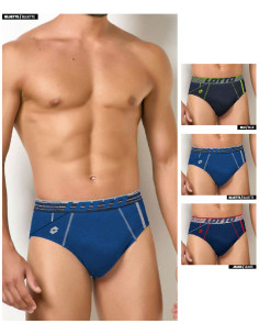 Gruppo 6 slip uomo in cotone elasticizzato Lotto LS1353