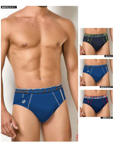 Gruppo 6 slip uomo in cotone elasticizzato Lotto LS1353