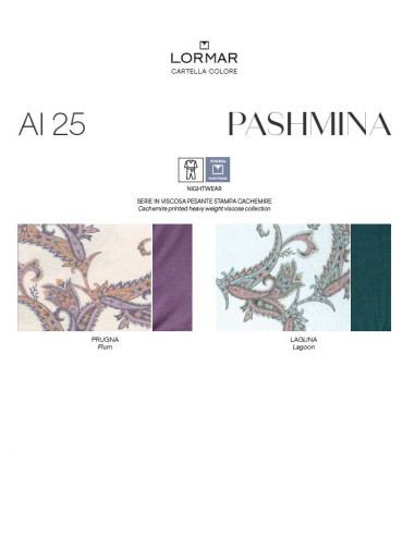 Pigiama donna in viscosa pesante fantasia Lormar Pashmina PAS653821